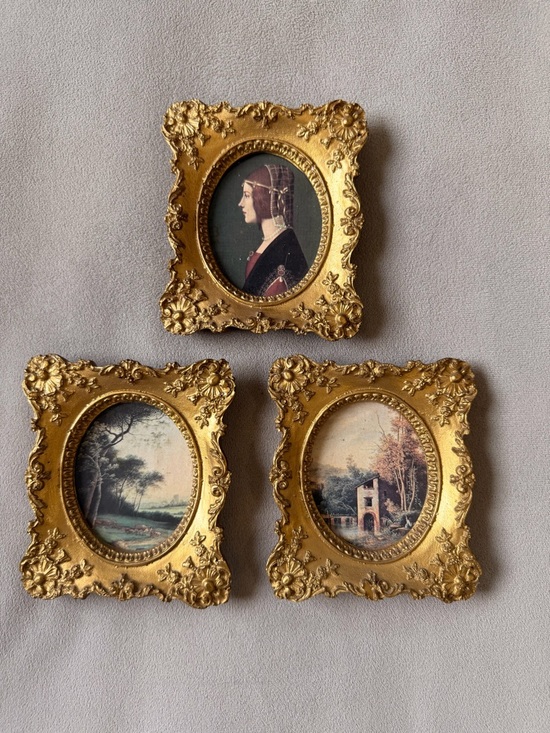Other - Antique Renaissance Wall Art - Gold - Set of 3